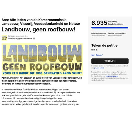 Landbouw geen roofbouw